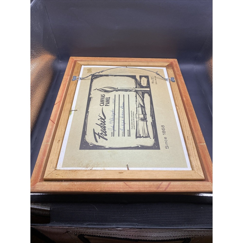 Vtg Indiana Stream 1965 Oil Painting – Signed John Christopher – Framed 15x12 - Picture 6 of 10
